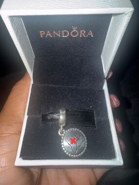 Pandora Sterling Silver Nurse Red Cross Dangle Charm
